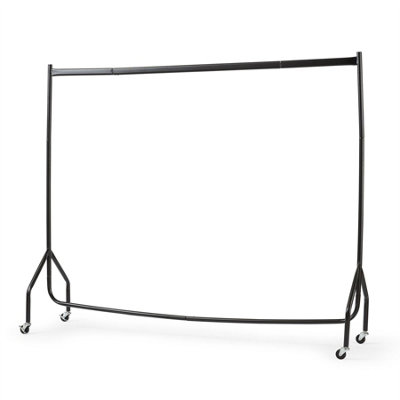 House of Home Superior Extra Heavy Duty Black Metal 6ft Long x 5ft Tall Clothes Rail - 5