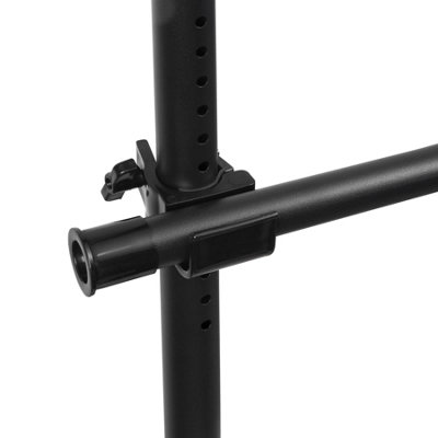 House of Home Telescopic Clothes Rail Triple Wardrobe Hanging Rack Adjustable Storage Black - 5