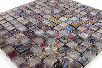 House of Mosaics Vodka glass mosaic tile - grey hues - 3