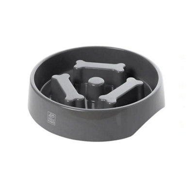 Visual Reference: House Of Paws Bone Dog Slow Feeder Black One Size