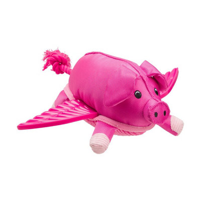 House Of Paws Pig Rope Dog Toy Pink (33cm x 11cm x 16cm)