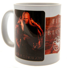 House Of The Dragon Fire And Blood Mug White/Red/Black (One Size)