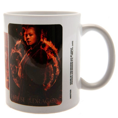 House Of The Dragon Fire And Blood Mug White/Red/Black (One Size)