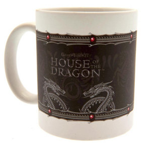 House Of The Dragon Patterned Mug Black/White/Silver (One Size)