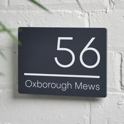 House Sign Modern Door Number Plaque