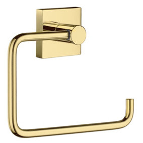 HOUSE - Toilet Roll Holder in Polished Brass.