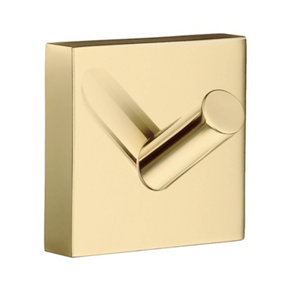 HOUSE - Towel Hook in Polished Brass, 45 x 45 mm