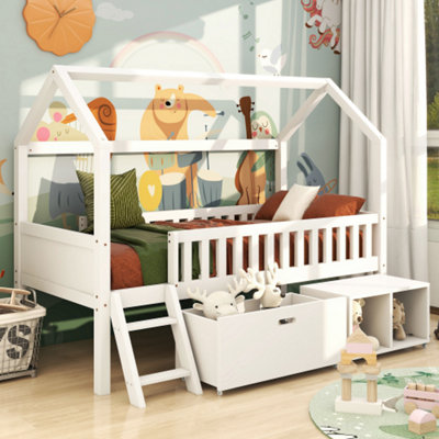 Household Bed, Children's Bed, 90x190cm with Drawers, Storage ...
