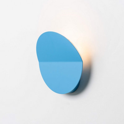 houseof Pool Blue Metal Round Diffuser Wall Light