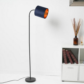 Hove Floor Lamp with Navy Shade