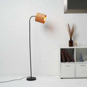 Hove Floor Lamp with Ochre Shade
