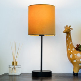 Hove Table Lamp with Ochre Shade