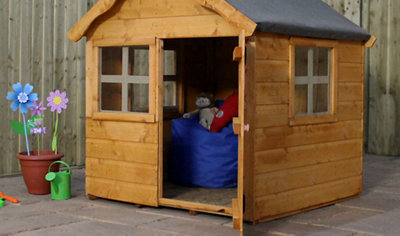 Simple wooden playhouse on sale