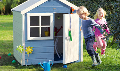 Girls wooden playhouse deals