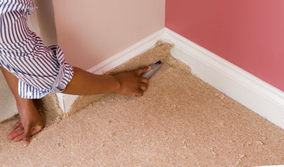 Carpeting a floor discount