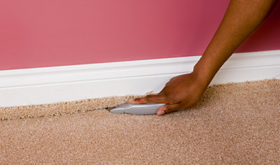 Carpeting a floor discount