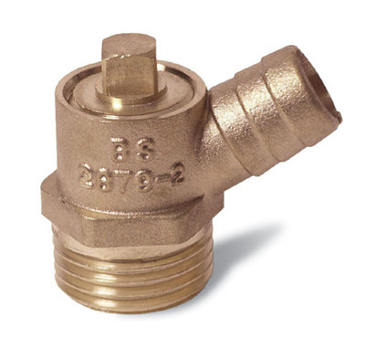Brass drain cock.