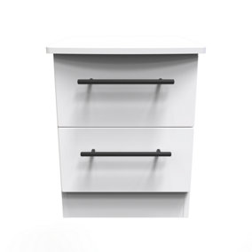 Howard 2 Drawer Bedside Cabinet in White Ash (Ready Assembled)
