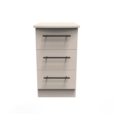 Howard 3 Drawer Bedside Cabinet in Kashmir Matt (Ready Assembled)