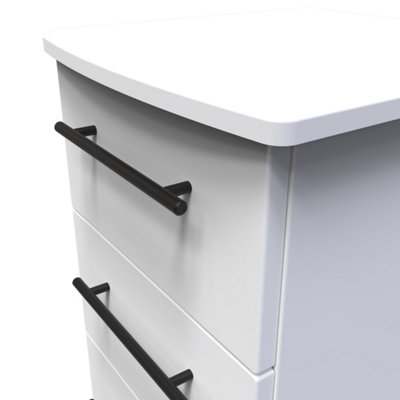Howard 3 Drawer Bedside Cabinet in White Ash (Ready Assembled)