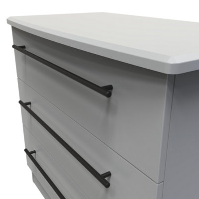 Howard 3 Drawer Chest in Dusk Grey (Ready Assembled)