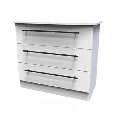 Howard 3 Drawer Chest in White Ash (Ready Assembled)