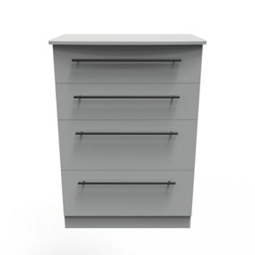 Howard 4 Drawer Deep Chest in Dusk Grey (Ready Assembled)