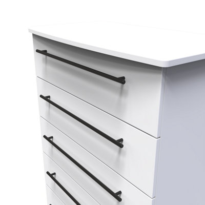 Howard 5 Drawer Chest in White Ash (Ready Assembled)