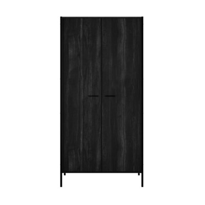 HOXTON BLACK 2 DOOR WARDROBE (2 PACKS)