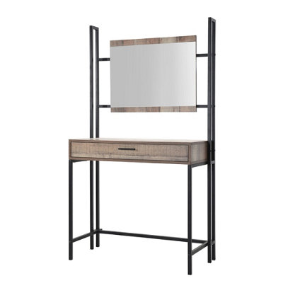 Hoxton Dressing Table and Mirror Distressed Oak Effect (2 Packs)