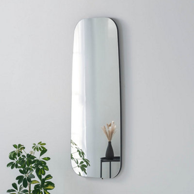 Hoxton Frameless Black Organic Mirror 119x44cm