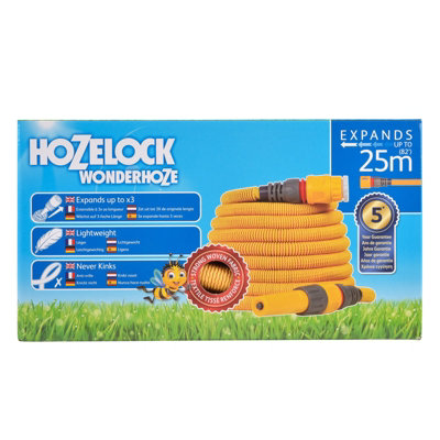 Hozelock 100-100-244 25m Wonderhoze Woven Expanding Hose Durable & Lightweight