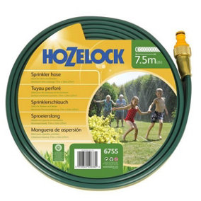 Hozelock 2 in 1 Sprinkler Soaker Pourous Garden Watering Flat Hose 7.5M 6755