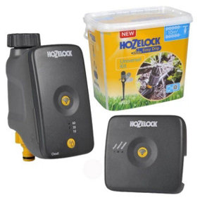 Hozelock 2216 Cloud Controller Plus Water Timer Electronic & 7023 Easy Drip Kit