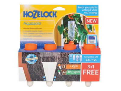 Hozelock 2715 8000 Aquasolo Houseplant Watering Cones Small 10in Pots Pack 4