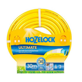 Hozelock 30m Ultimate Hose Pipe Garden Watering 7830 Crush Proof Anti Kink