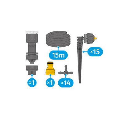 Hozelock 7024 Easy Drip System Micro Garden Watering Kit Up 15 Container Plants