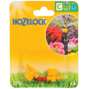 Hozelock Adjustable Microjet (Pack Of 3) Yellow (Pack Of 3)