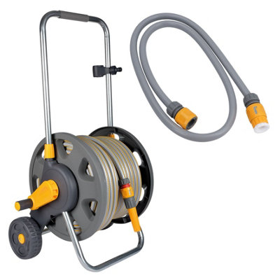 HOZELOCK CARRELLO AVVOLGITUBO DA 60 MT CON 2 RACCORDI SENZA TUBO