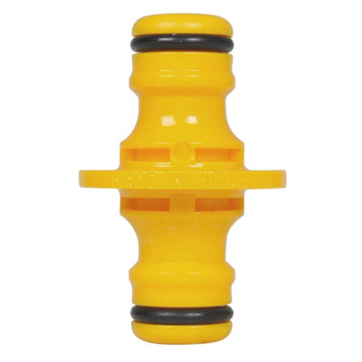 Hozelock Double Male Connector Yellow (One Size) DIY at B&Q