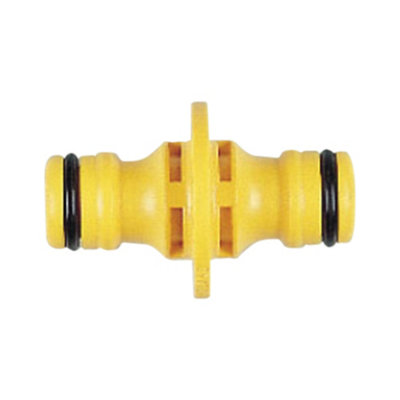 Hozelock Double Male Connector Yellow (One Size)