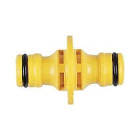 Hozelock Double Male Connector Yellow (One Size)