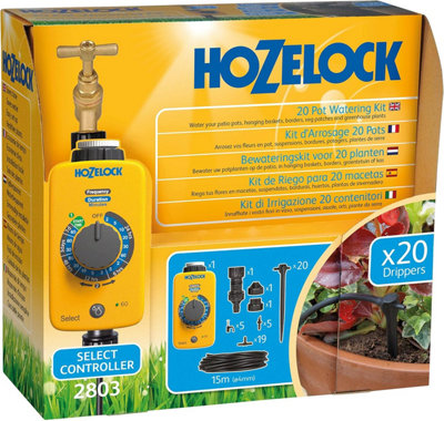 Hozelock Drip Watering Kit 20 Pot Automatic Garden Irrigation System ...
