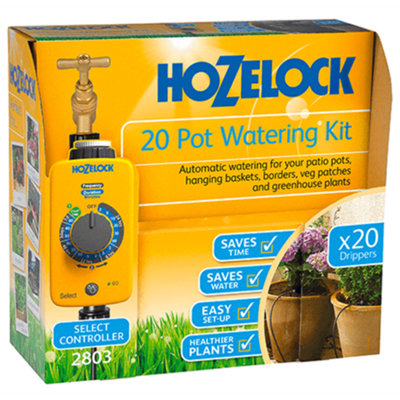 Hozelock Drip Watering Kit 20 Pots Automatic Select Controller ...