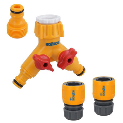 Buy Hozelock Dual Tap Connector Adapter Garden Hose Pipe Watering Yard