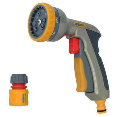 Hozelock Multi Plus Spray Gun Water Hose Pipe 8 Function Metal