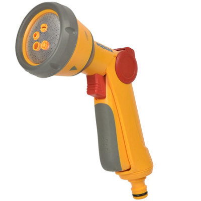 Hozelock Multi Spray Gun Soft Touch 5 Patterns Lockable Front Trigger ...