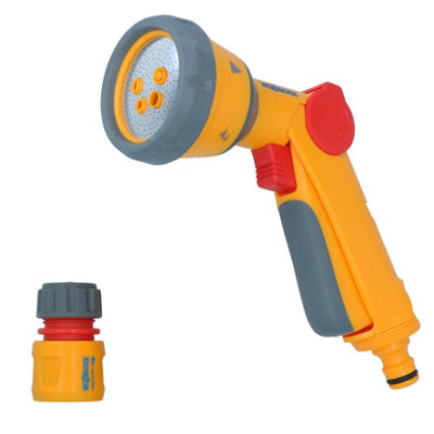 Hozelock Multi Spray Gun Soft Touch Water Hose Pipe Function