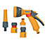 Hozelock Spray Nozzle and 5 Function Water Gun & Fittings Yard Garden Hose Pipe