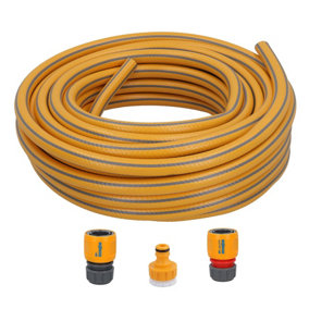 Hozelock Starter Garden Hose Pipe 12.5mm 15m PVC Watering Yard & Fittings